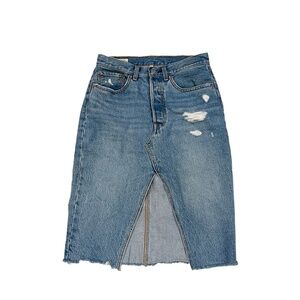 Levi's Denim Split Pencil Skirt | Size 27